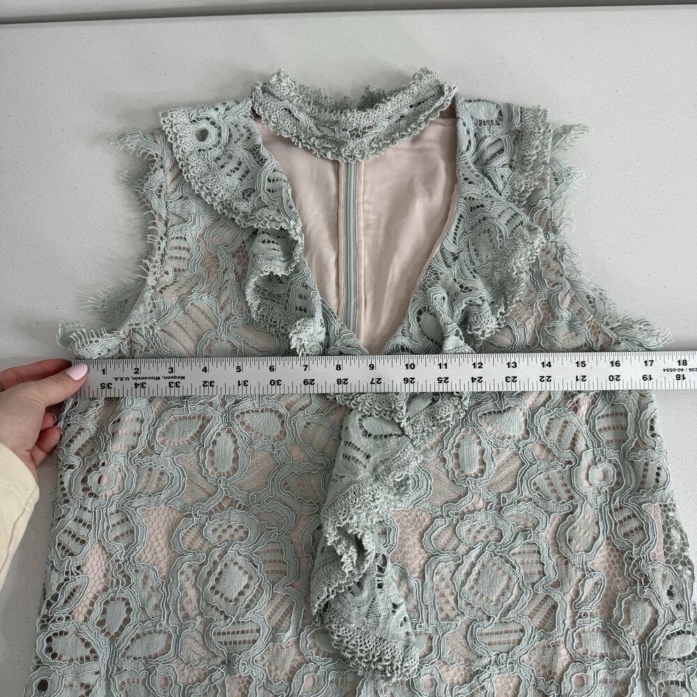 Alexis Women Skirt Set Small Blue Pastel Lace Midi Ruffle Fairy Dainty Whimy Y2K - Picture 12 of 16